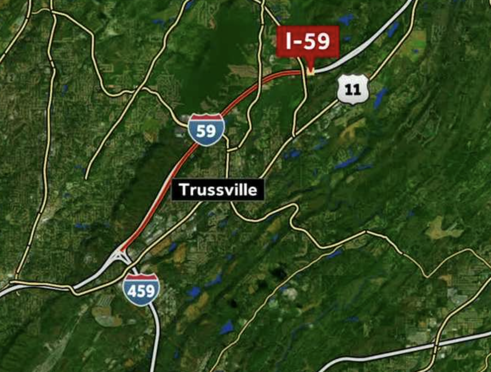 Traffic changes on I-59 in Trussville to last up to months